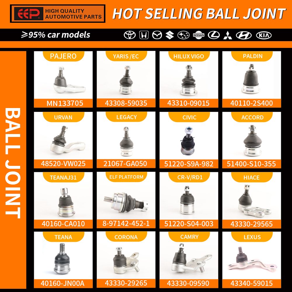 Rotule pour Toyota, Honda, Nissan, Mitsubishi, Mazda, Hyundai et KIA